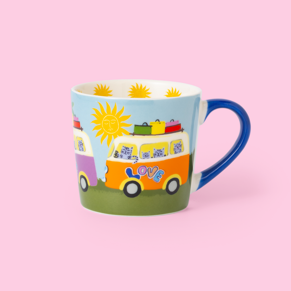 Sunshine Campervan Mug | Camping Adventure Mug | Eleanor Bowmer