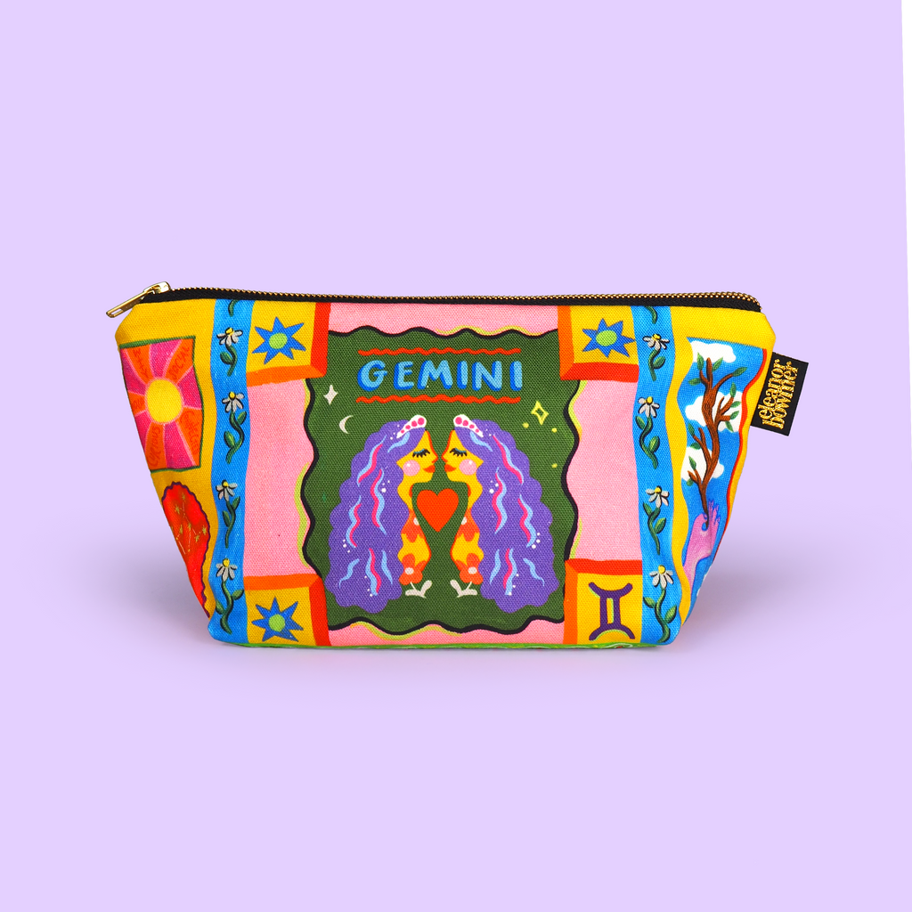 Gemini Zodiac Zip Bag | May 21 – June 20 | Eleanor Bowmer