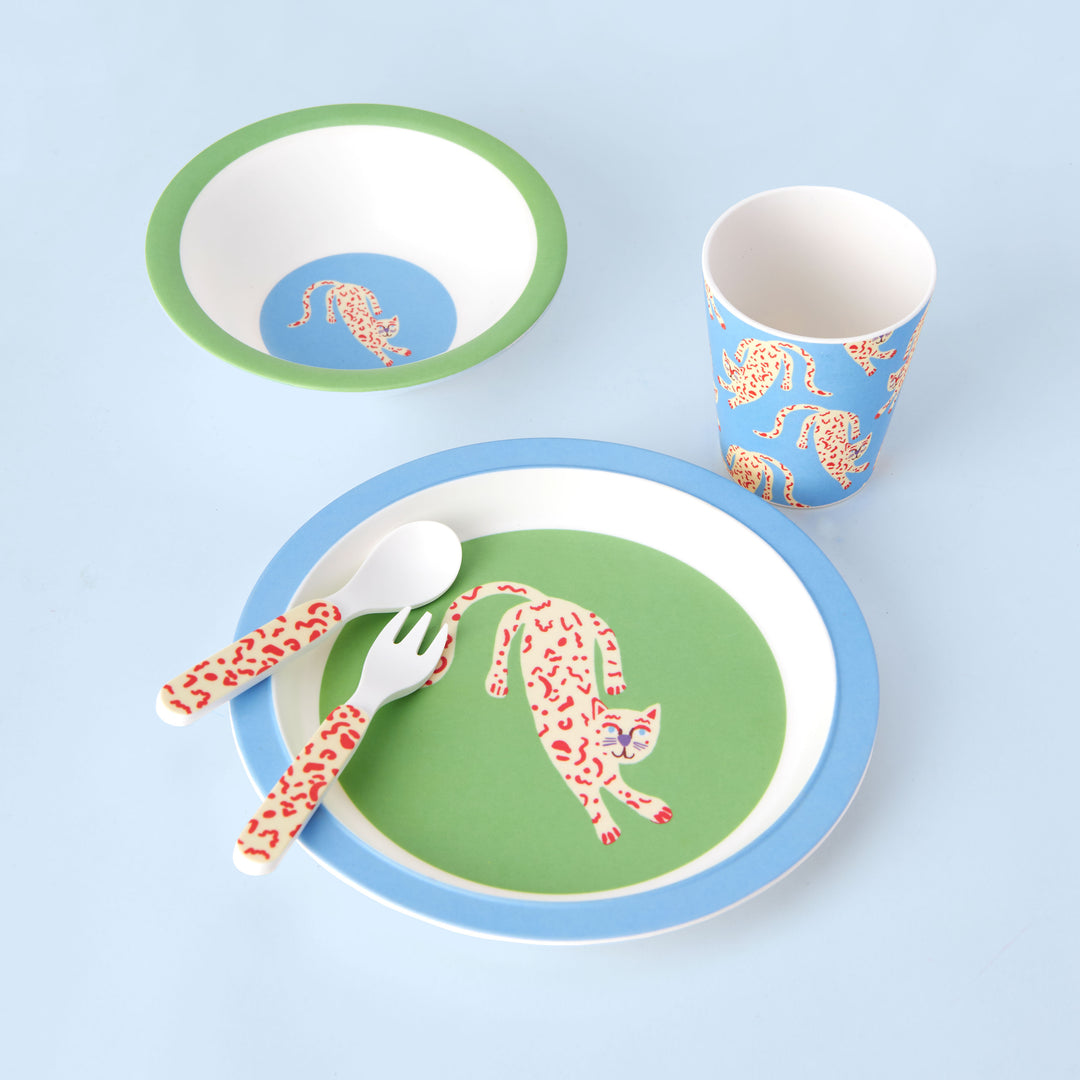 Cheetah Kids Tableware Set