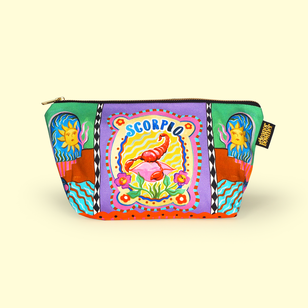Scorpio Zodiac Zip Bag | October 23 - November 21 | Eleanor Bowmer