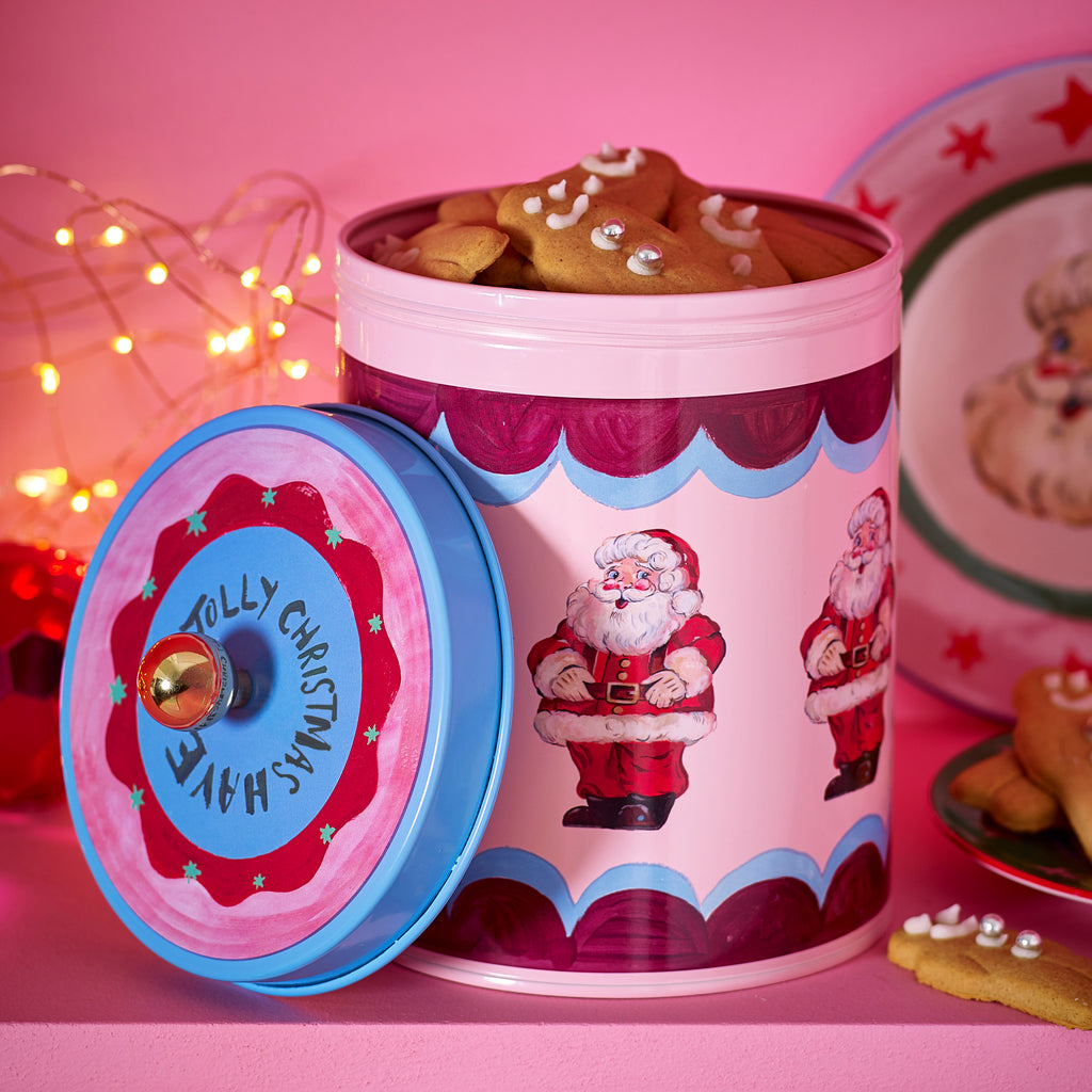 Jolly Santa Biscuit Tin