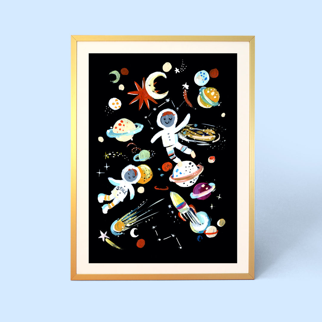 Space and Astronaut Print