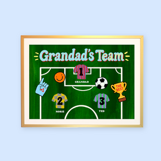 Grandad's Team Personalised Print