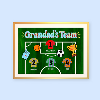 Grandad's Team Personalised Print