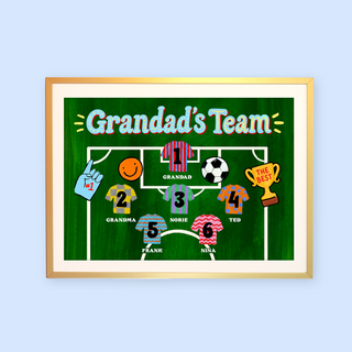 Grandad's Team Personalised Print