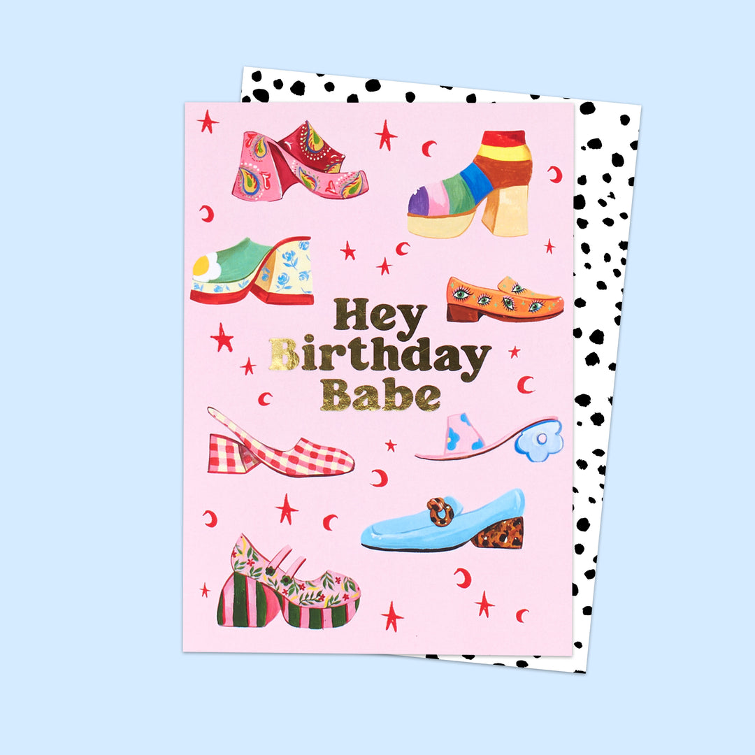 Birthday Babe Shoes Card
