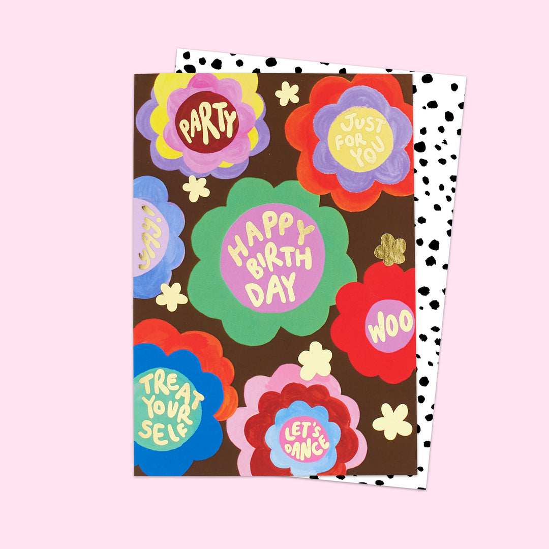 Bold Floral Birthday Card
