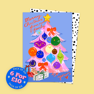 Merry Christmas From Our Family Card - Pack Of 6