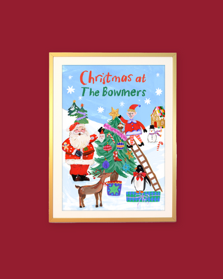 Santa's Little Helper Family Personalised Print
