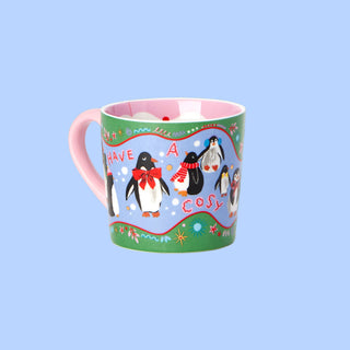 Cosy Penguins Christmas Mug