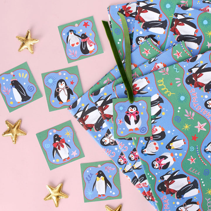 Cosy Penguin Gift Tags - Set of 6