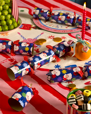 Starry Night Santa Crackers - Pack Of 6