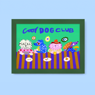 Cool Dog Club Framed Print