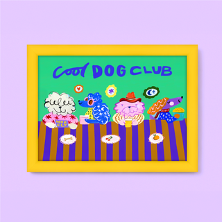Cool Dog Club Framed Print