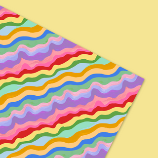 Rainbow Waves Gift Wrap