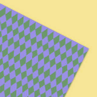 Emerald And Lilac Harlequin Gift Wrap