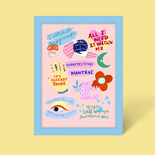 Manifesting Mantras Framed Print