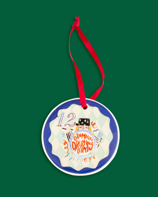 12 Days Of Christmas Ceramic Baubles - Set of 12