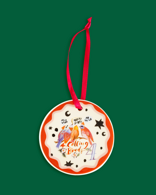 12 Days Of Christmas Ceramic Baubles - Set of 12