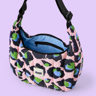 Pink Leopard Cross Body Bag