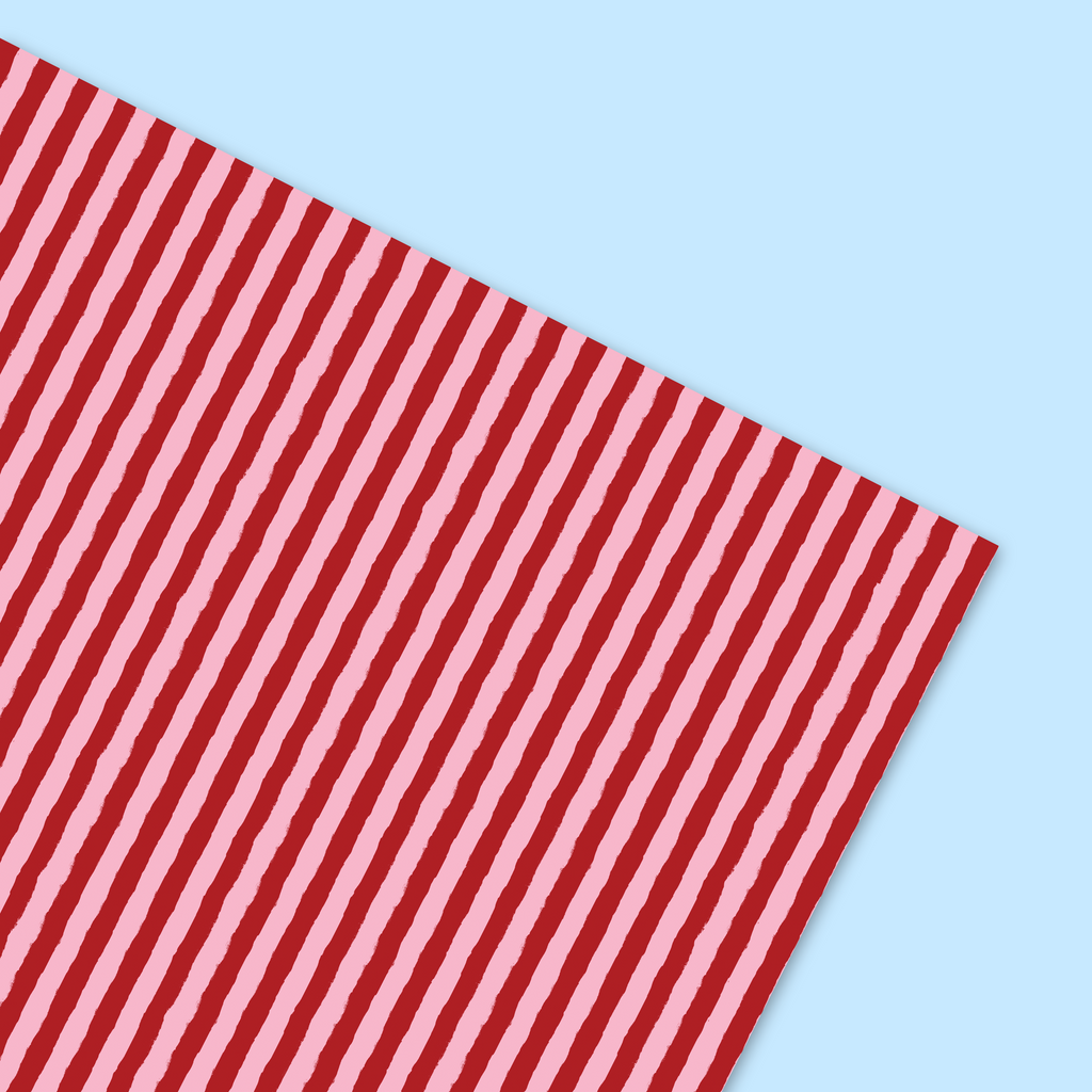 Strippy Rapping Paper Pink & Red Stripe Gift Wrap | Bold Striped Wrapping Paper | Eleanor ...