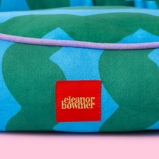 Wavy Stripe Basket Pet Bed