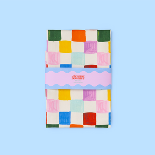 Multi Colour Checker Tea Towel