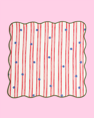 Stars & Stripe Christmas Napkins - Set Of 4