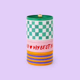 Checkerboard & Stripe Stackable Treat Jar
