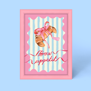 Bow Appétit Croissant Framed Print