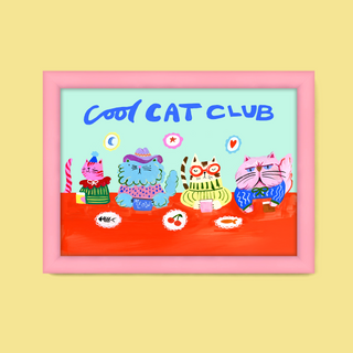 Cat Club Framed Print