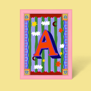 Alphabet Framed Print