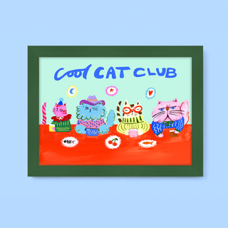Cat Club Framed Print