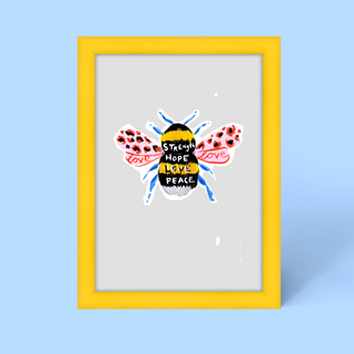 Manchester Bee Framed Print
