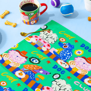 Cool Dog Club Tea Towel