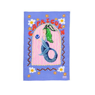 Capricorn Zodiac Tea Towel