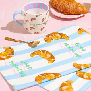 Good Morning Croissant Tea Towel