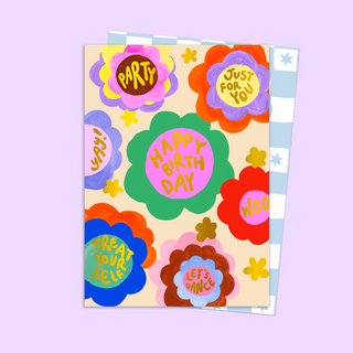 Bold Floral Birthday Card