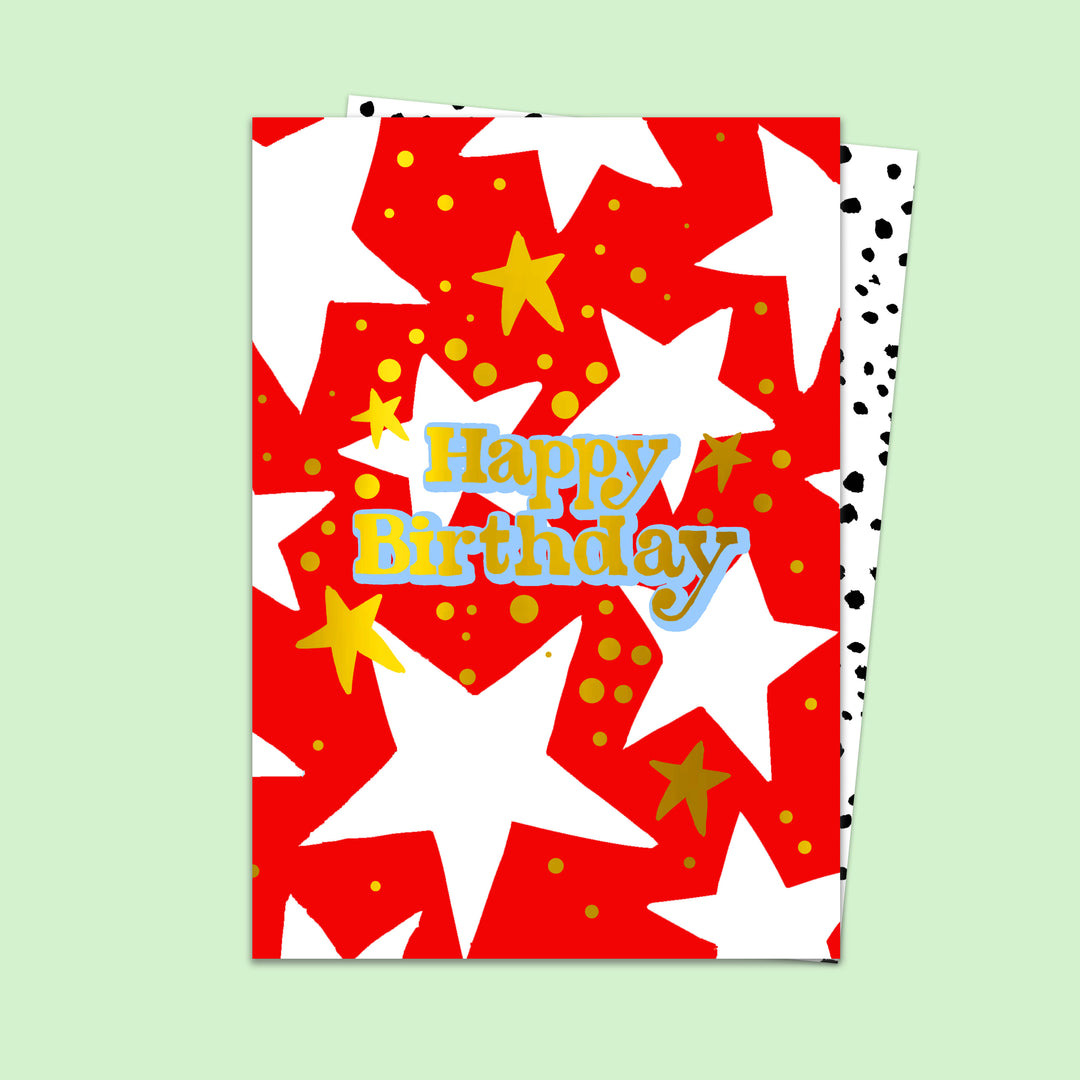 Happy Birthday Red Star Card