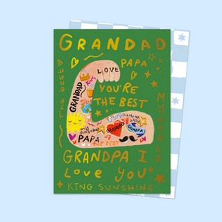 Grandad Strong Tattoo Arm Card