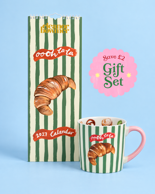 Croissant Mug & Calendar Gift Set