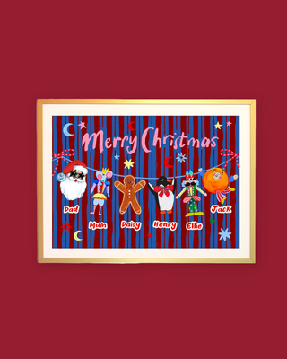 Festive Friends Personalised Print