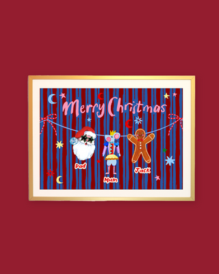 Festive Friends Personalised Print