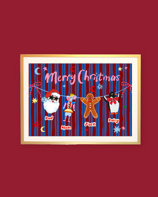 Festive Friends Personalised Print
