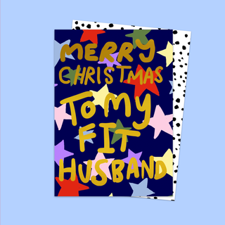 Fit Husband Merry Christmas Card