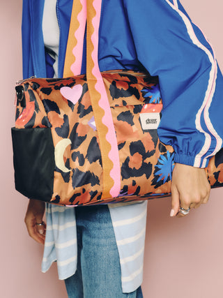 Leopard Icon Large Gym Bag