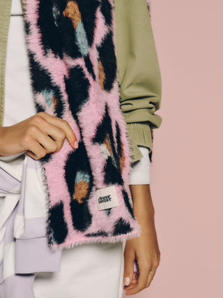 Pink Leopard Scarf