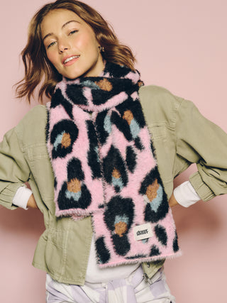 Pink Leopard Scarf