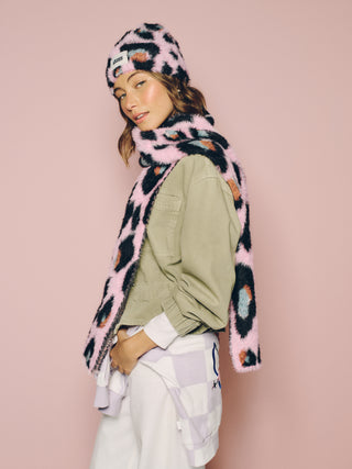 Pink Leopard Scarf