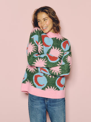 Celestial Skies High Neck Knitted Jumper
